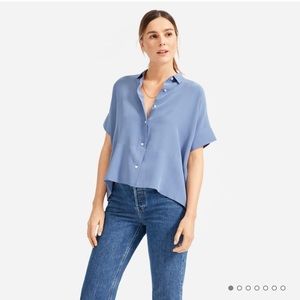 Everlane silk shirt size 2 discontinued rose color